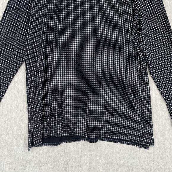 J. Jill Shirt Tunic Long Sleeve Check Grid‎ Top Round Neck Stretch - Picture 6 of 11